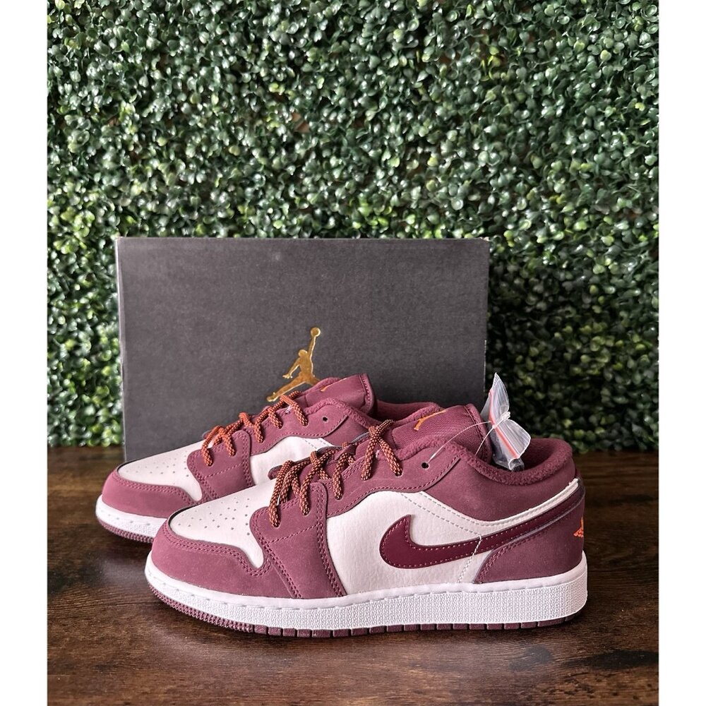 Nike Air Jordan 1 Low Phantom Night Maroon 6Y Women Size 7.5 553560-068 Shoes
